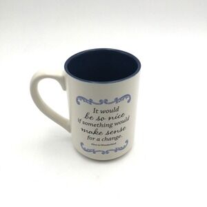 Alice In Wonderland Quote Mug By Disney & Hallmark 12 Oz Blue Interior Ceramic D